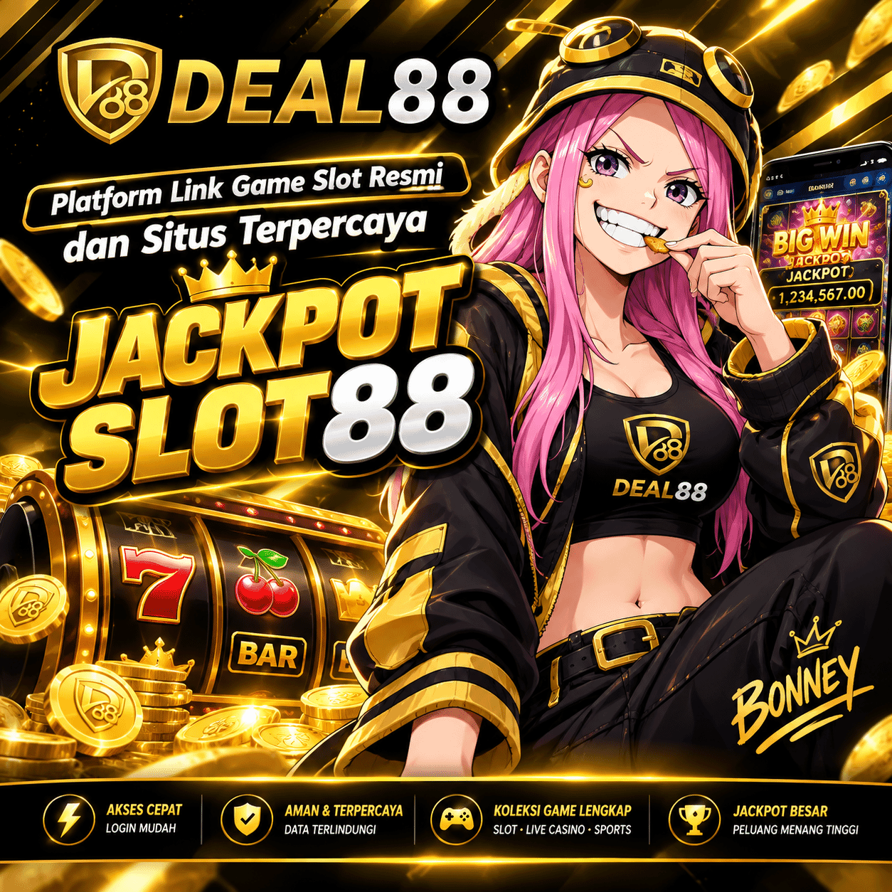Banner DEAL88 Platform Link Game Slot Resmi Jackpot Slot88
